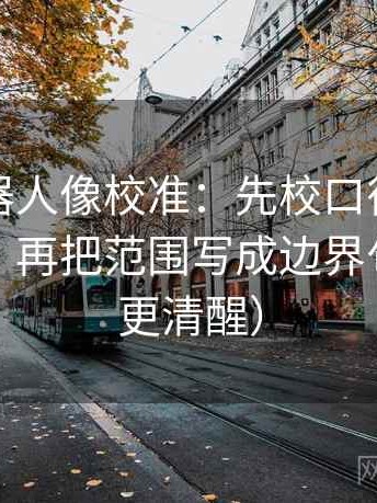 爱看机器人像校准：先校口径是不是没交代，再把范围写成边界句（读完更清醒）